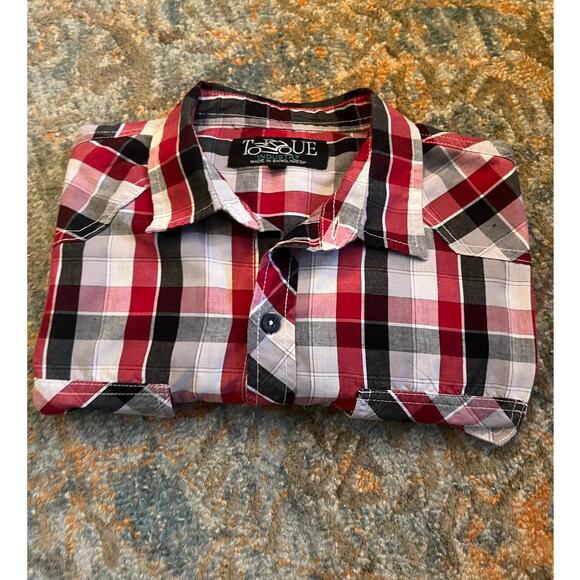 Torque Industry Men’s Long Sleeve Button Up Plaid Shirt, L - Picture 4 of 4